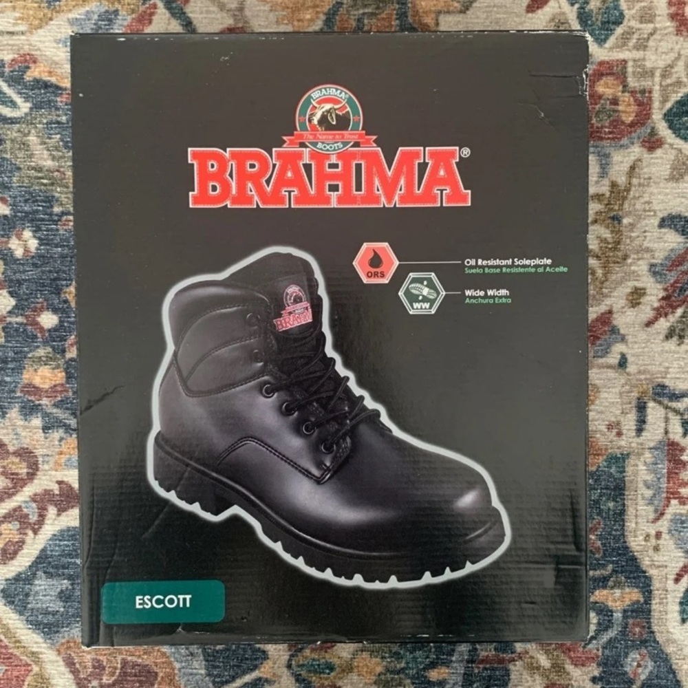 Brahma Escott Black Work Boots 🥾